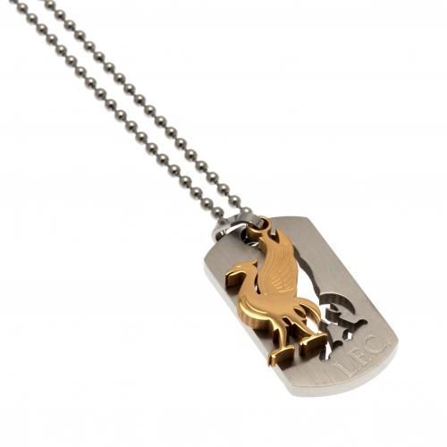 Подвеска Ливерпуль Bi Colour Cut Out Dog Tag & Chain