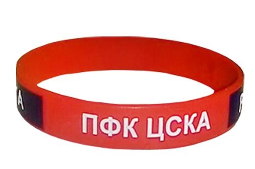 Браслет силиконовый ЦСКА красно-синий