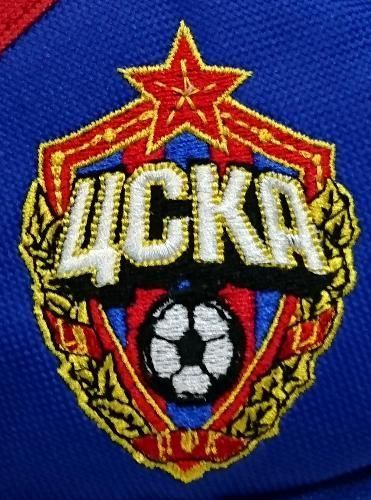 Сумка на пояс удлиненная красно-синяя с эмблемой ПФК ЦСКА