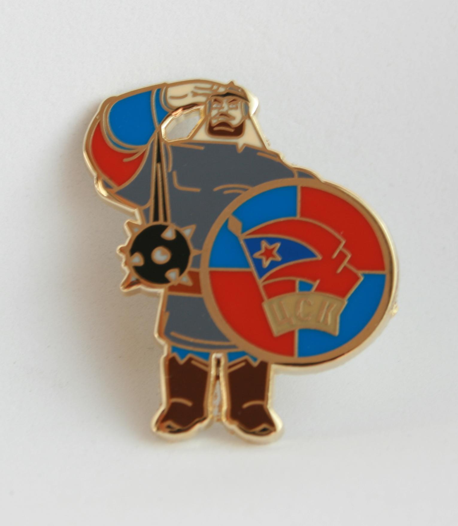 Значок ЦСКА богатырь синий