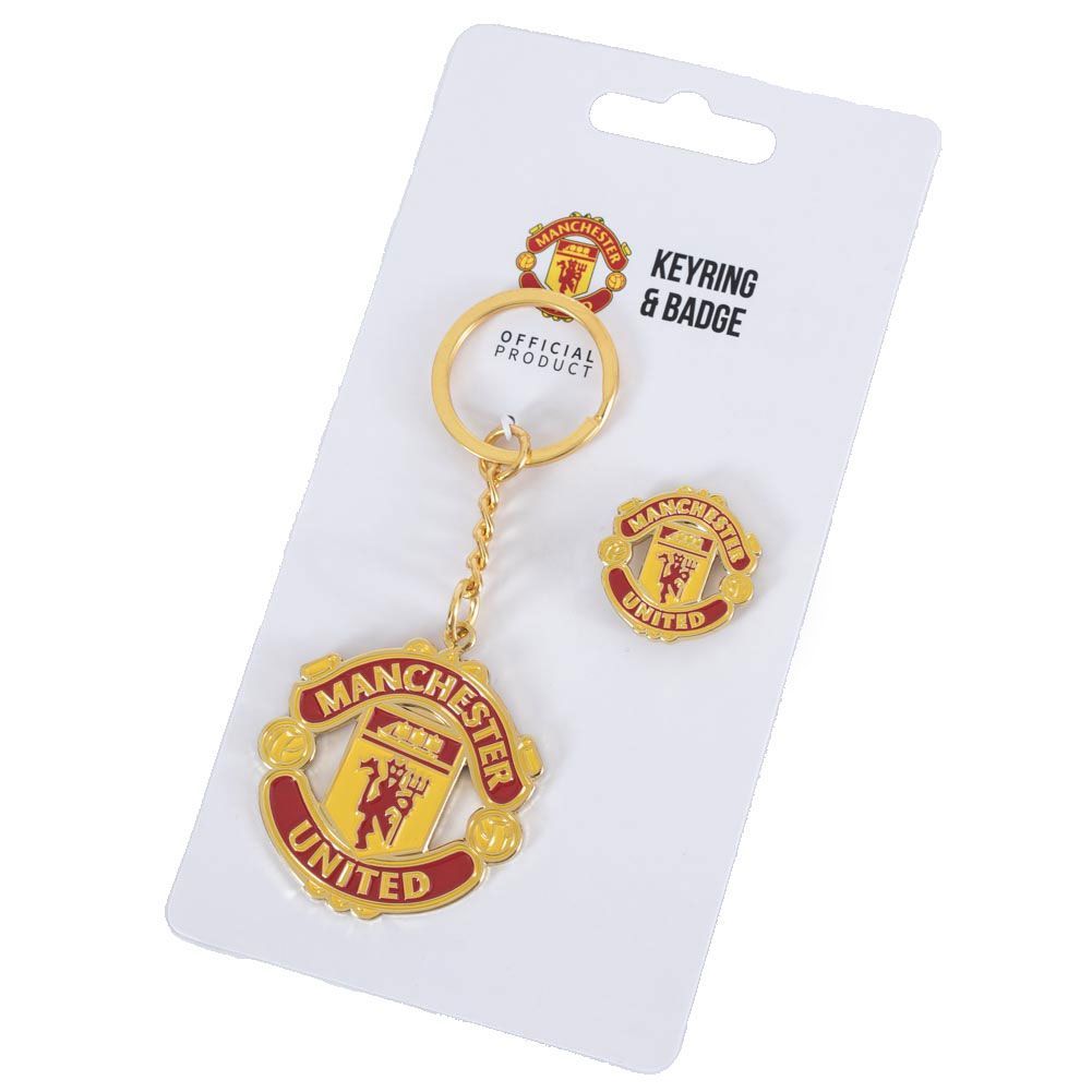 Набор брелок и значок Манчестер Юнайтед Keyring & Badge Set