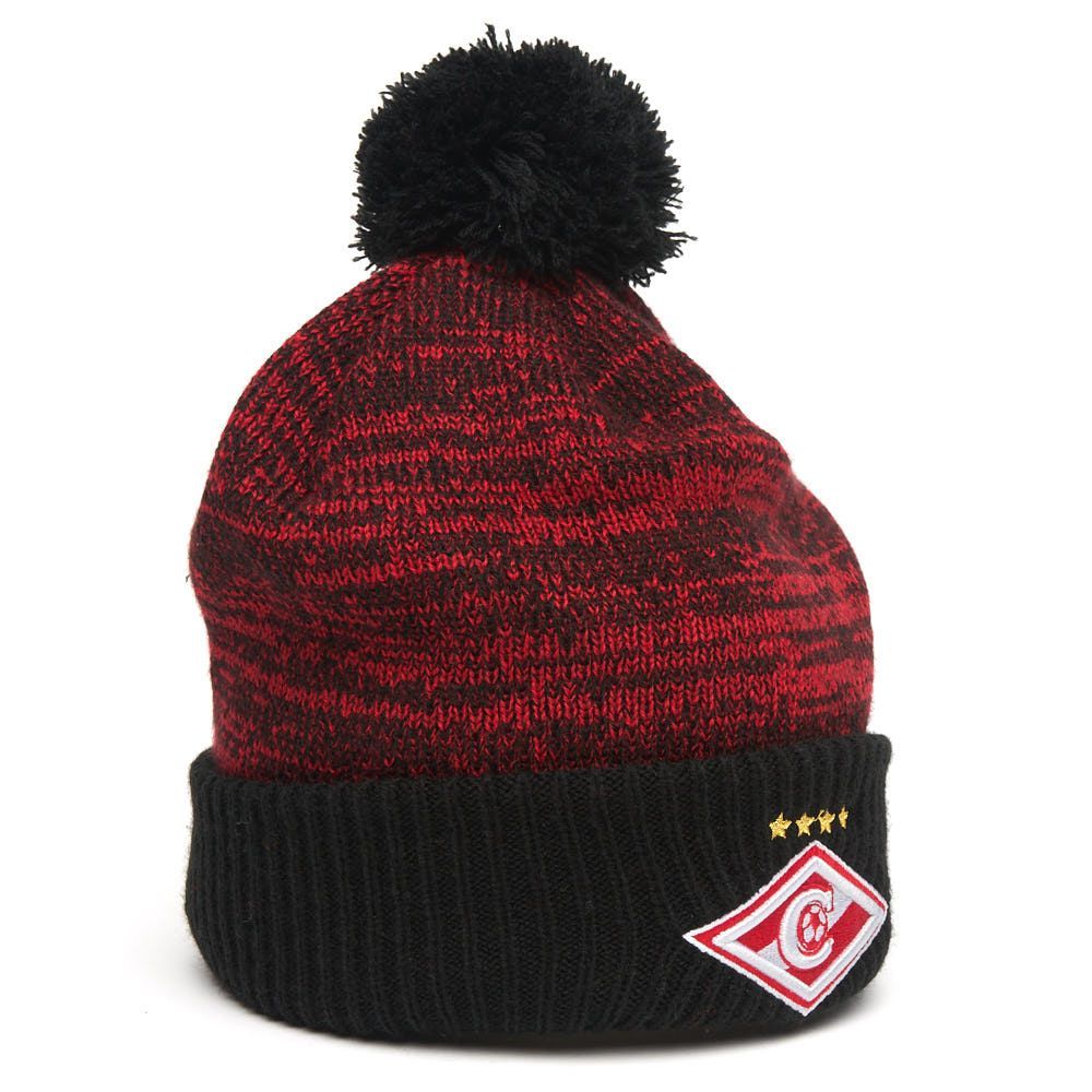 Шапка Спартак 00145 черно-красная