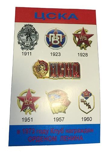 Значок ЦСКА буквы с орденом Ленина на закрутке