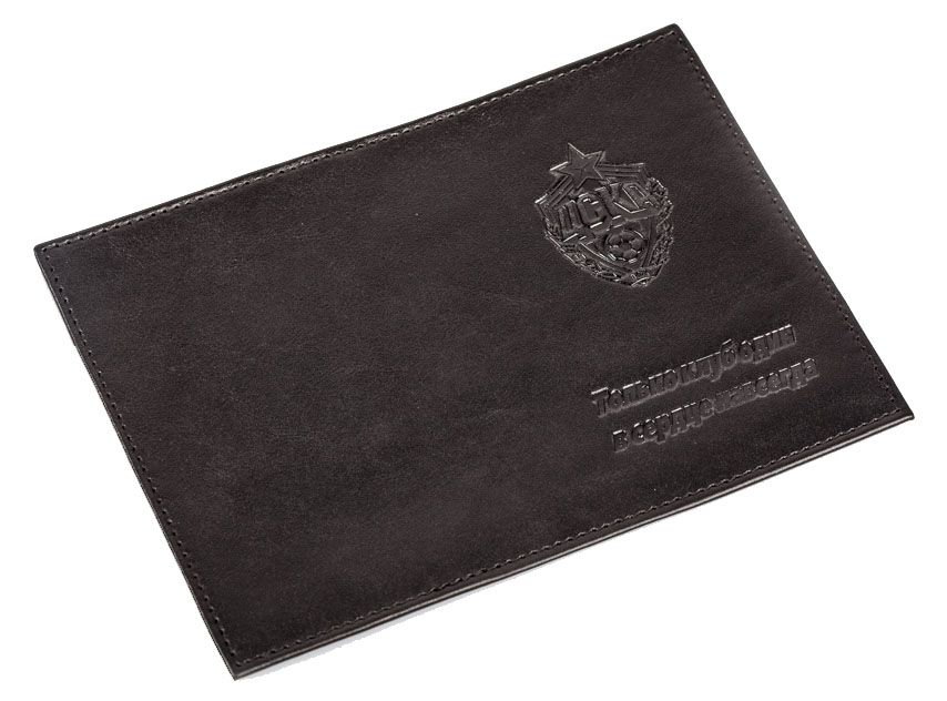 Обложка для паспорта ЦСКА кожаная черная