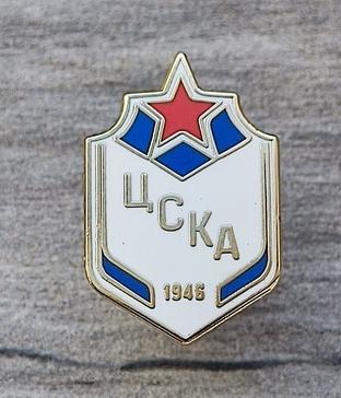 Значок ХК ЦСКА щиток белый
