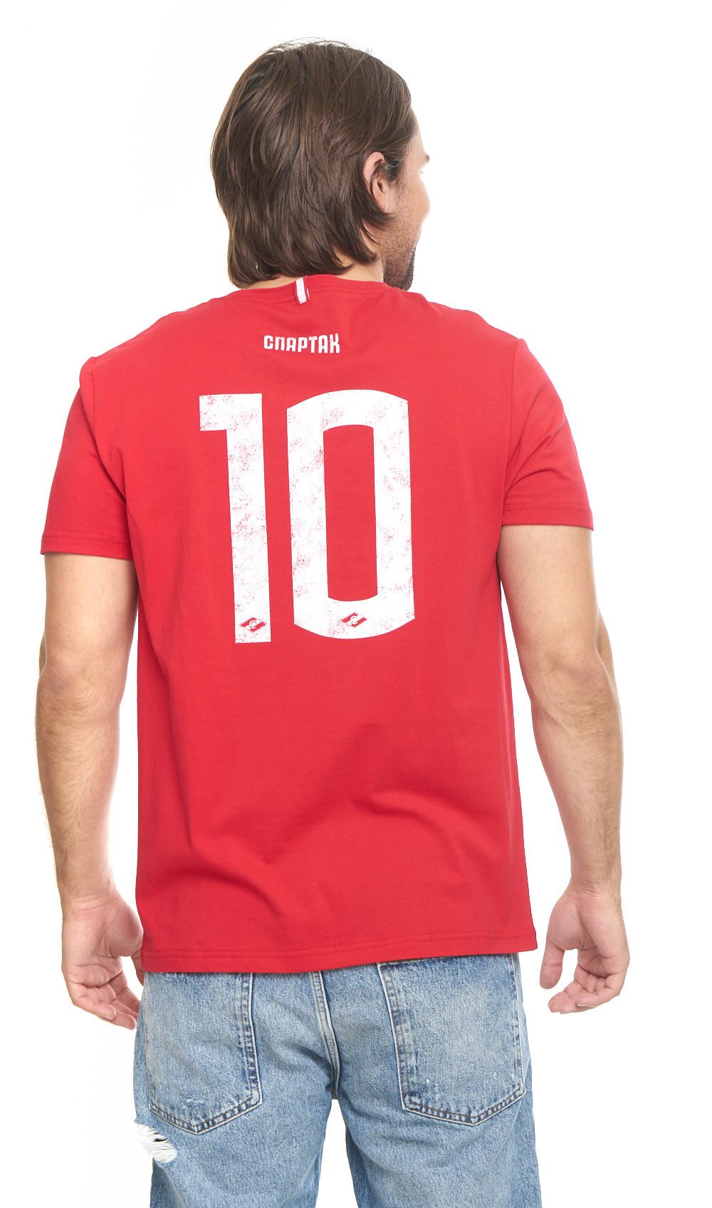 Футболка Спартак №10 110590 красно-белая винтаж