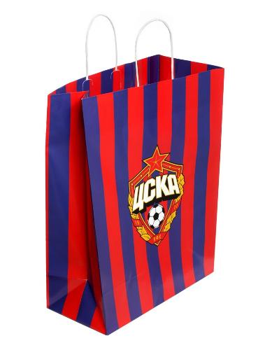 Пакет ЦСКА бумажный подарочный
