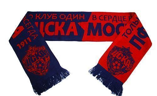 Шарф вязаный "Только клуб один в сердце навсегда"