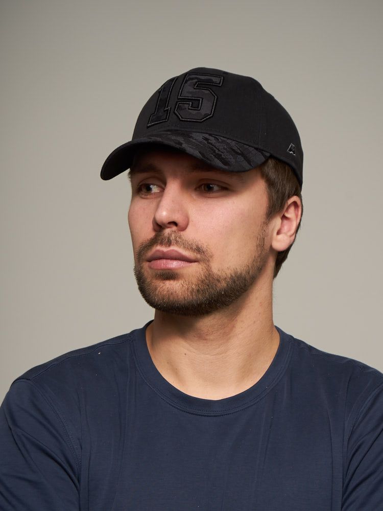 Бейсболка с номером 15, черная, 20697