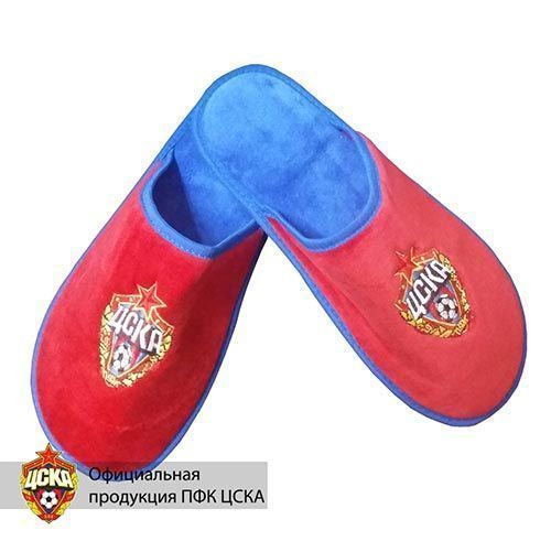 Тапочки ЦСКА комнатные цвет красный