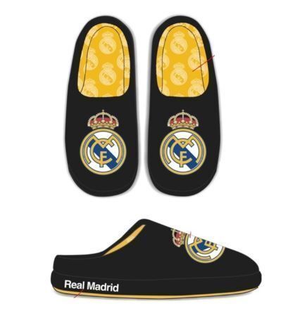 Тапки Реал Мадрид детские BLACK в подарочной коробке
