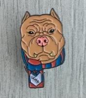Значок собака с шарфом ЦСКА Значок собака с шарфом ЦСКА