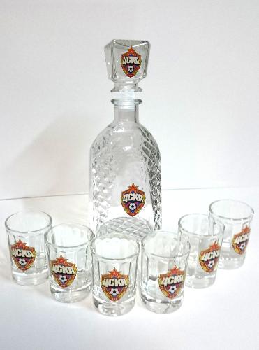 Набор подарочный Штоф+6 стопок ЦСКА