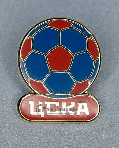 Значок ЦСКА красно-синий мяч