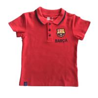 Детская футболка поло Барселона BOYS POLO TEE, красная Детская футболка поло Барселона BOYS POLO TEE, красная