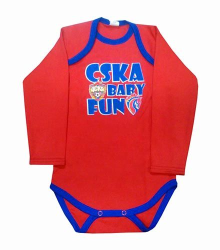Боди с длинным рукавом CSKA BABY FUN красный