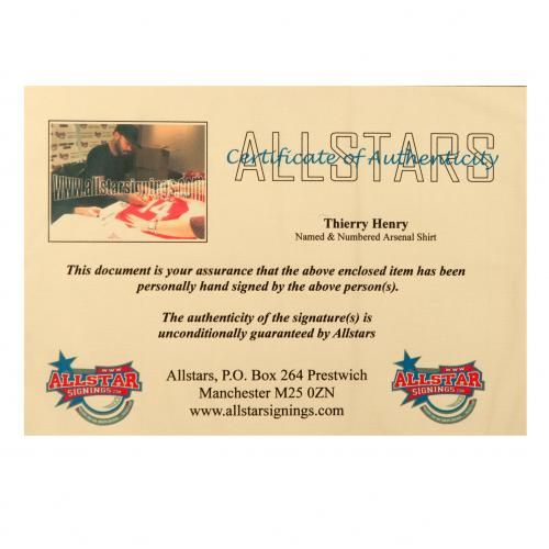 Футболка с автографом Тьерри Анри Henry Signed Shirt (Framed)