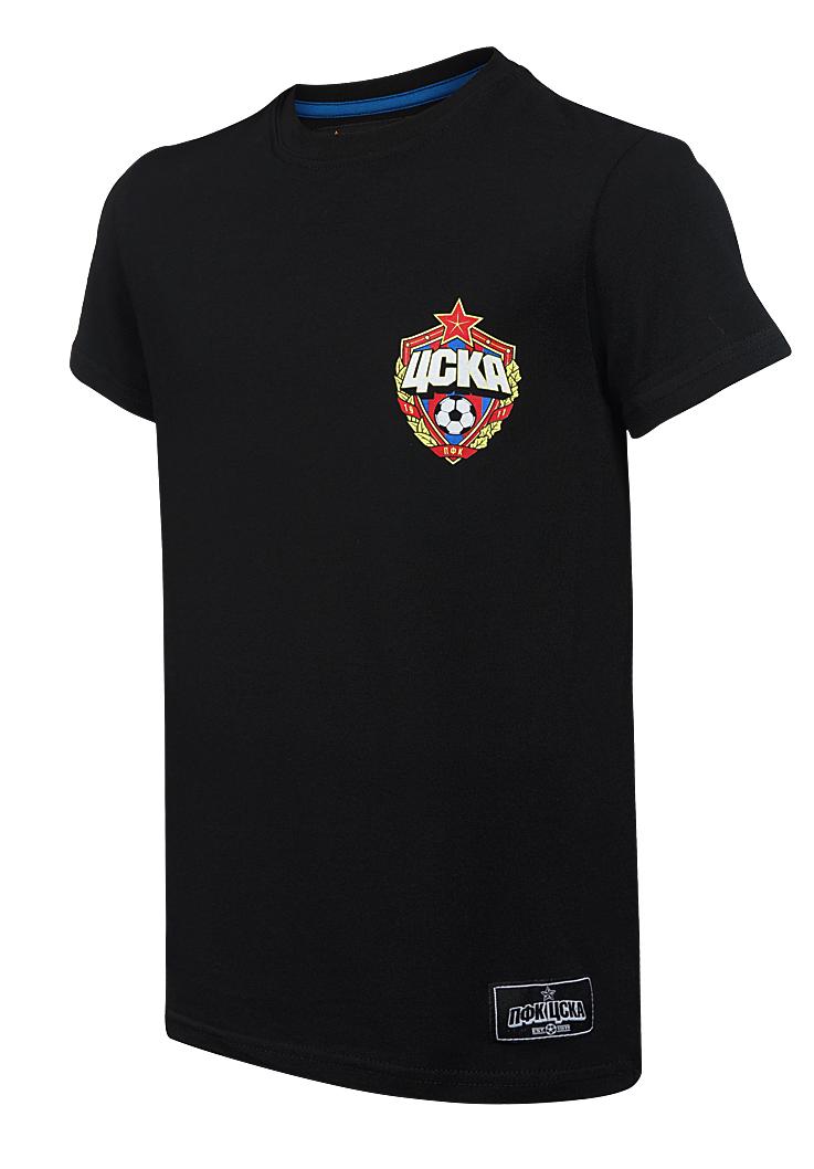 Футболка детская ЦСКА"Эмблема", цвет чёрный