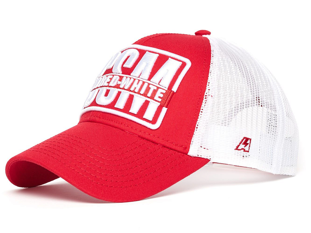 Бейсболка Спартак 120276 красно-белая летняя