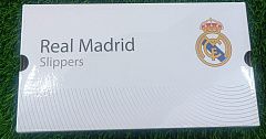 Тапки Реал Мадрид детские BLACK в подарочной коробке