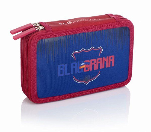 Пенал с канцтоварами Барселона, красно-синий, два отделения FC-236