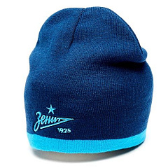 Шапка Зенит 115203 темно-синяя с голубой полосой