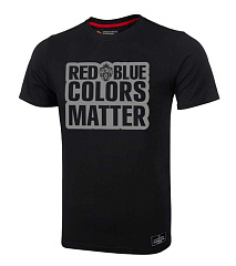 Футболка ЦСКА мужская "Red-Blue colors matter", цвет чёрный