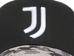 Бейсболка Ювентус летняя серо-черная 37273