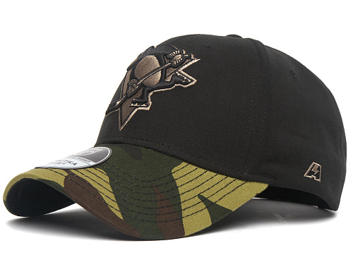 Бейсболка Pittsburgh Penguins черная-хаки 31666
