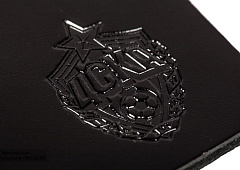 Обложка для паспорта ЦСКА кожаная черная