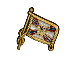 Значок ЦСКА Флаг с закруткой