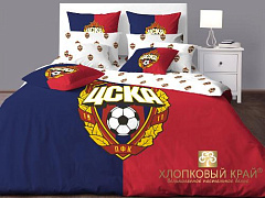 Постельное белье ЦСКА 1.5 спальное, Эмблема, нав.70х70