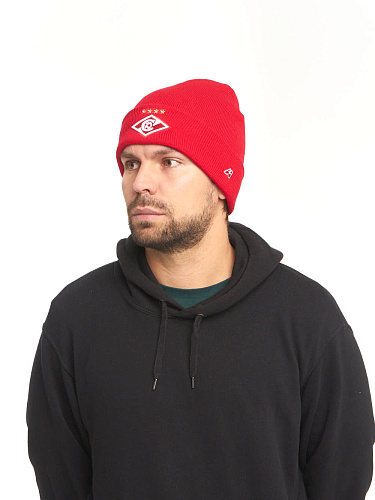 Шапка Спартак 00151 красная с отворотом