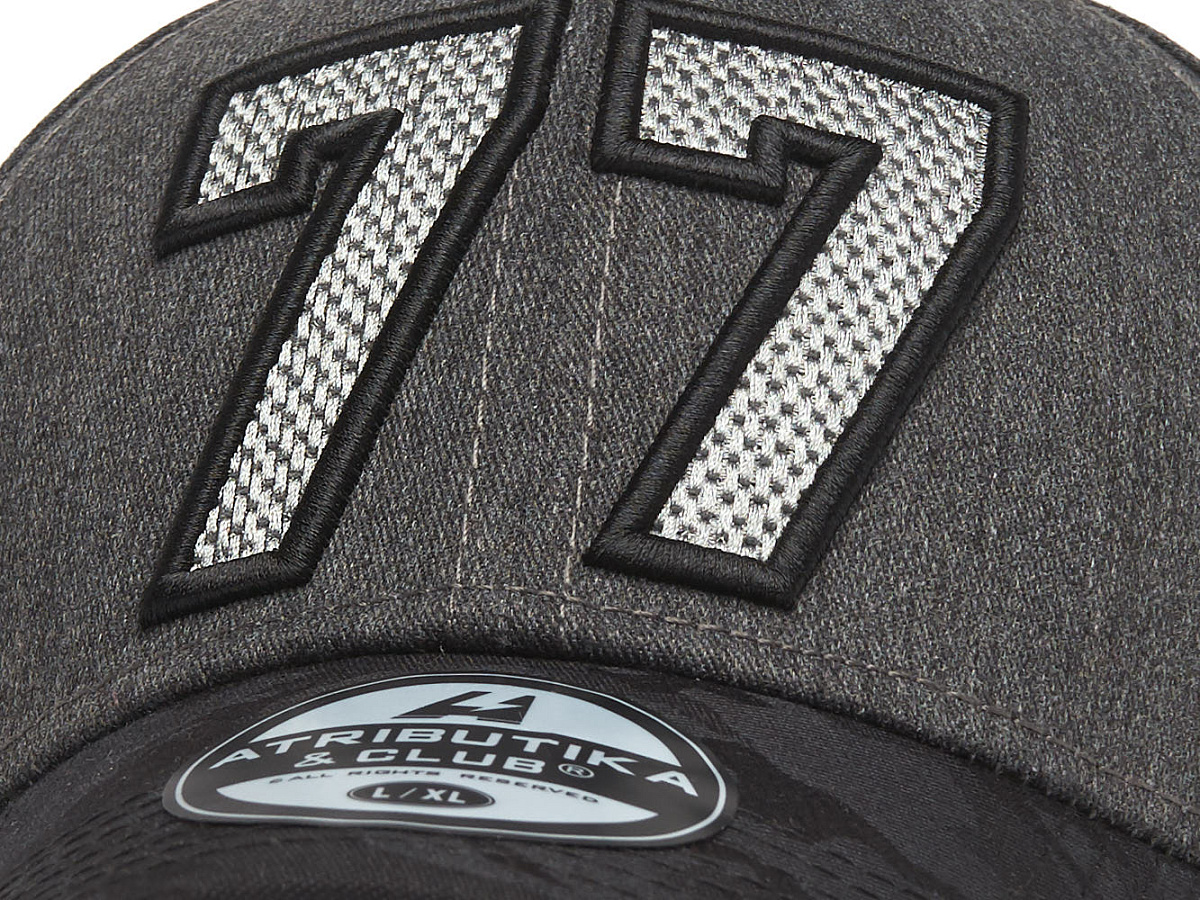 Бейсболка КХЛ №77 серо-черная 107691