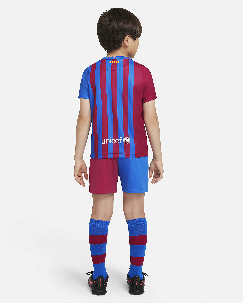 Детская форма Барселона Nike 2021/22 FCB LK NK DF KIT HM CV8268-428 (футболка, шорты, гетры)