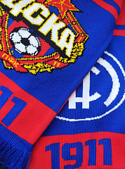 Шарф вязаный полноцветный 110 лет ЦСКА (1911-2021)