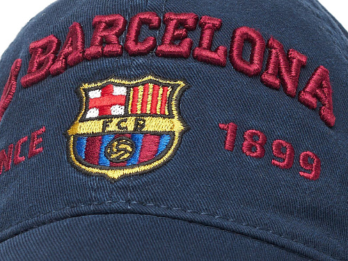 Бейсболка Барселона подростковая темно-синяя 107759