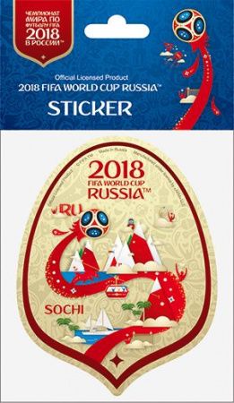 Наклейка бумажная фигурная 100 мм "Сочи" цв.бежевый Наклейка бумажная фигурная 100 мм "Сочи" цв.бежевый