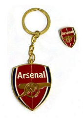 Набор брелок+значок Арсенал Crest