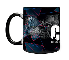 Кружка керамическая ЦСКА  "Игроки", цвет чёрный