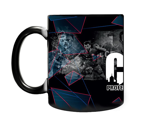 Кружка керамическая ЦСКА  "Игроки", цвет чёрный