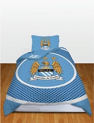 Постельное белье двухстороннее 1,5 спальное Манчестер Сити Duvet Set BE