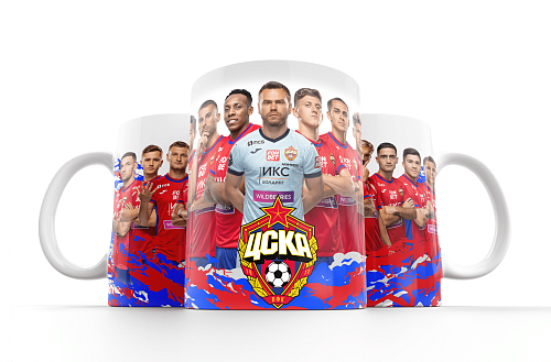 Кружка керамическая ЦСКА "Команда 2022/2023"