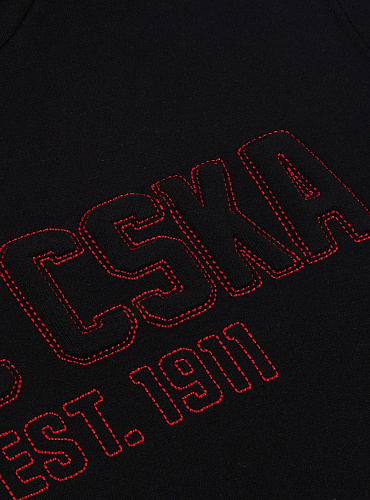 Толстовка ЦСКА с капюшоном мужская черная