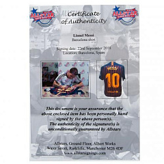 Футболка с автографом Лионеля Месси Messi Signed Shirt (Framed)