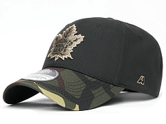 Бейсболка Toronto Maple Leafs черная-хаки 32262