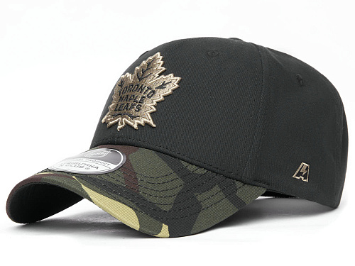 Бейсболка Toronto Maple Leafs черная-хаки 32262