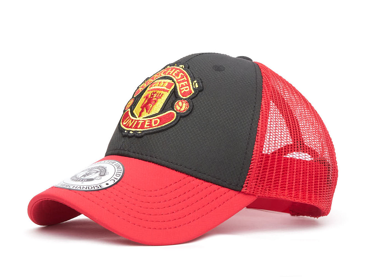 Бейсболка Манчестер Юнайтед подростковая летняя черно-красная 107696