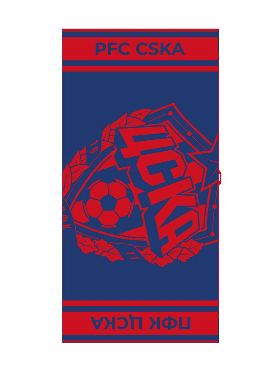 Полотенце ПФК ЦСКА 70 х 140 красно-синее