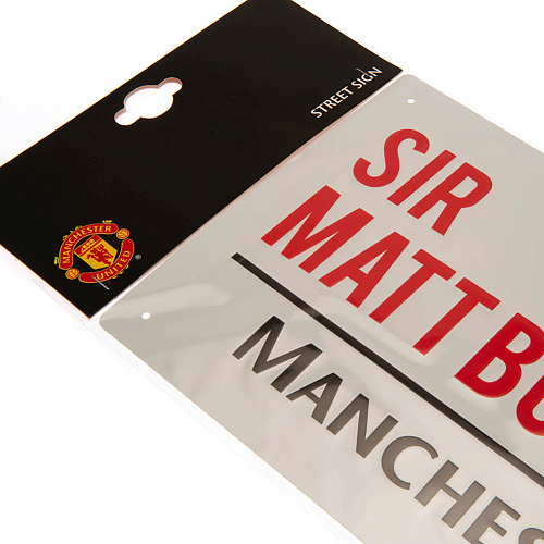 Табличка Манчестер Юнайтед Sir Matt Busby Way Street Sign